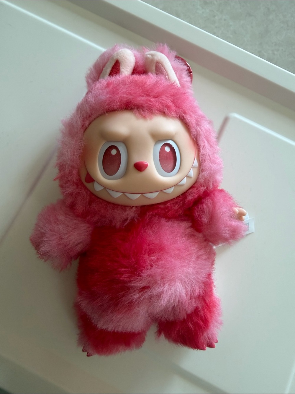 Labubu-Pink Fluffy Character Plush Doll - Kids Toy